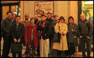 Foto di gruppo per Double Skin,presso Circolo dei Lettori, con A. Pang, Ng Yi-Sheng,T. Qian Xi, T. Hsien Min, C Wong, T. Fratus, A. Bonnin... , 2009.